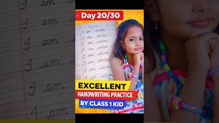 Day 20/30 Handwriting Practice ✍️ | Class 1 Kid Amazing Improvement 😍 #shorts#handwritingpractice