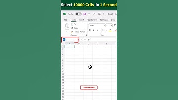 Select 10000 Cells in Excel | Excel Interview Question | #excel #exceltips #exceltricks