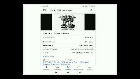 #BreakingNews: On DBT JRF 2020 by Nandini Singh Must watch