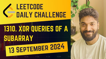 1310. XOR Queries of a Subarray | Daily Challenge | 13 Sep 2024 POTD #dailychallenge