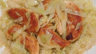 One Pan Chicken and Cabbage in Coconut Milk