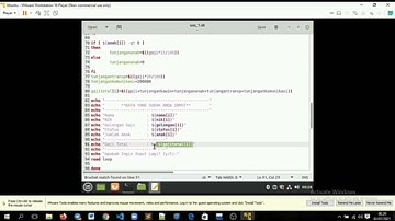 Program Gaji Karyawan Dengan Menggunakan linux UAS No.1 Sistem Operasi