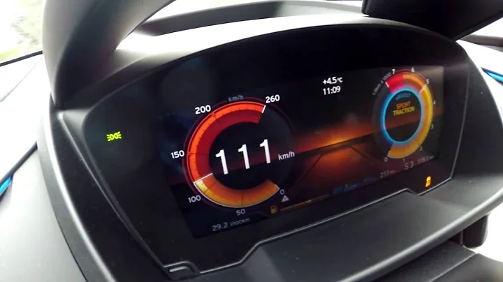 Fast acceleration BMW i8 with Launch Control 0-150km/h