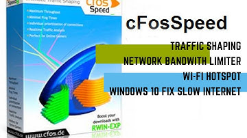 cFosSpeed - Traffic shaping, Network bandwith limiter, Wi-Fi hotspot Windows 10 Fix slow Internet