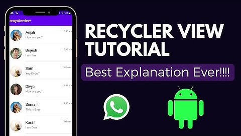 Recyclerview in android studio