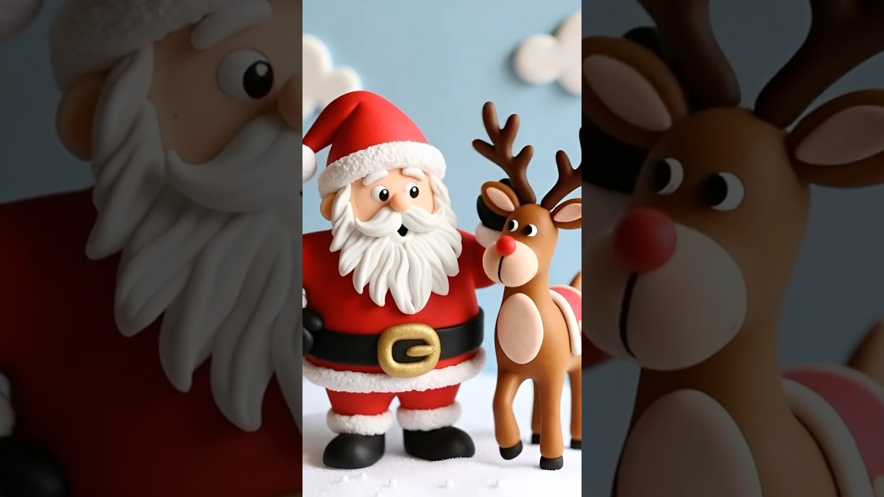 Santa's Magical Flight! 🎅🦌 #Shorts