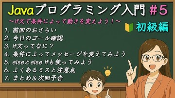 小学生でもわかる！Javaプログラミング入門 #5 if文で条件によって動きを変えよう！