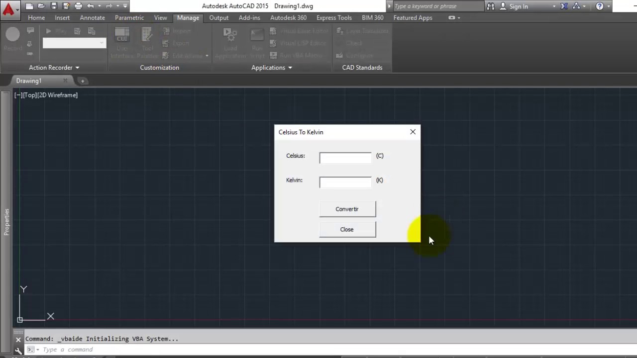 Tutorial01 Desarrollando una Simple Aplicacion VBA en AutoCAD - YouTube
