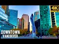 [4K] Walking Through Downtown Vancouver,  Beautiful Autumn 2021