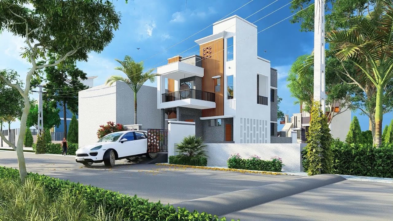 Modern Bungalow House | Full 3D House Walkthrough animation | luxury house design | video rendering