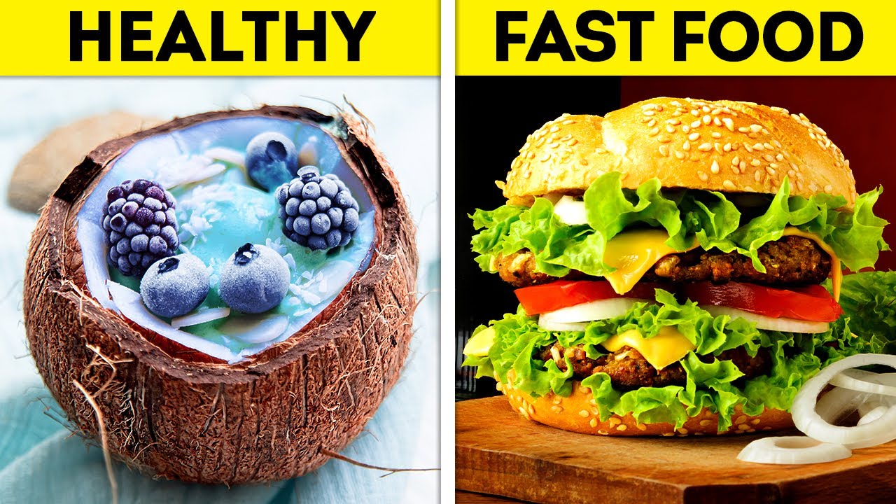 FAST FOOD VS. HEALTHY FOOD || Delicious Food Recipes For Any Situation