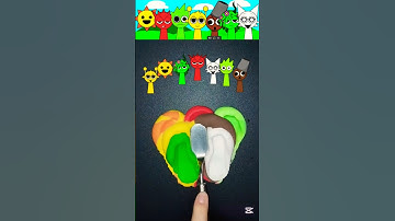 Guess The Final Mixed Color 🌈 7 Favourite Sprunki #mixing #sprunki #incredibox #colormixing260 #clay