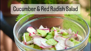 Easy Salad Recipe | Cucumber and Red Radish Salad by Yabi's Kitchen 396 views 4 months ago 2 minutes, 50 seconds