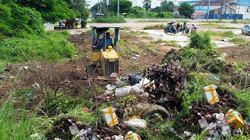 Amazing Update Project!! Delete Garbage Dump By Skill Dozer Clear Grass, Tree and Pushing Garbage