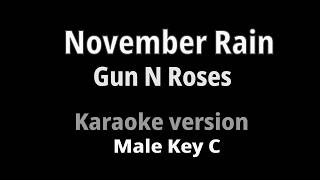 Karaoke   - November Rain  -  Guns N Roses   - Male Key C
