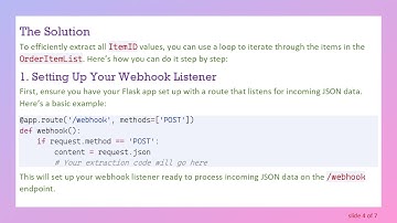 How to Extract ItemID Values from JSON Webhook with Flask