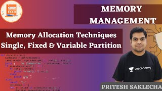 Memory Allocation Techniques Single, Fixed, Variable Partition | Memory Managment | Pritesh Saklecha