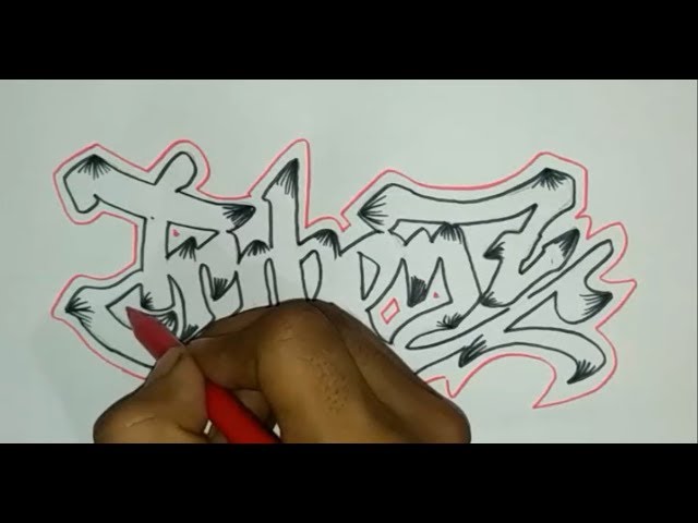 Gambar Grafiti Keren Pensil Mudah Cara Membuat Tulisan 