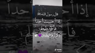 قال رسول الله ( ص)  اذا احببت احداً فأخبره ليعلم ؛ وكررها ليطمئن💜🕊