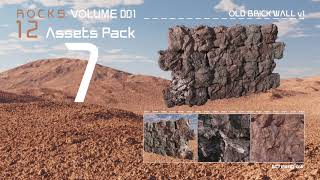 Procedural rocks generated in Houdini