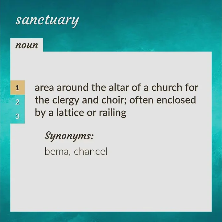 Sanctuary | meaning of Sanctuary