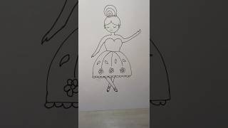 number 3 se girl drawing #youtubeshorts #art #viral #trending #easydrawing
