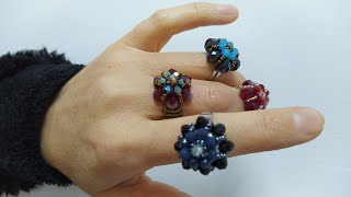 Basit malzemelerle şık yüzük modeli👌💍🤩 (Stylish ring model with simple materials)#diy  #handmade