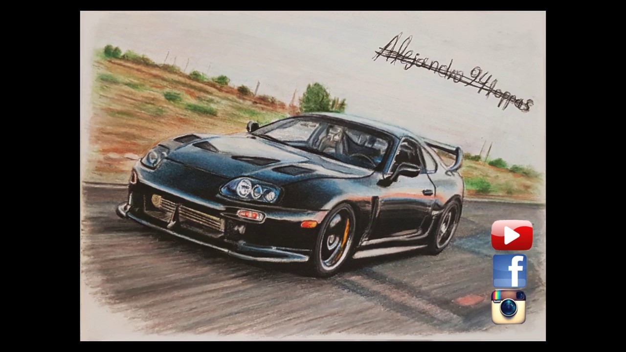 Toyota supra как нарисовать