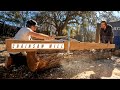 Slabbing Pecan Logs (Alaskan Chainsaw Mill)