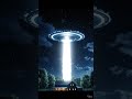 Flying saucer hovering above far 🌌 #scifi #cyberwestern