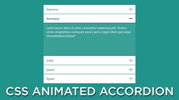 How to create the Animated Accordion Using HTML CSS and Jquery | CSS Accordion Menu