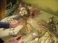 making of a  bouquet of dried flowers