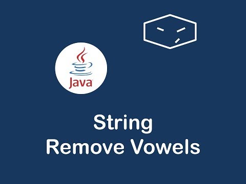 string remove vowels in java