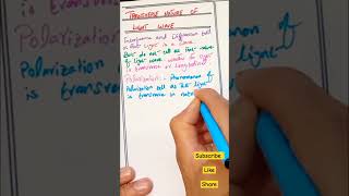 Transverse Nature Of Light Wave Electromagnetic Wave