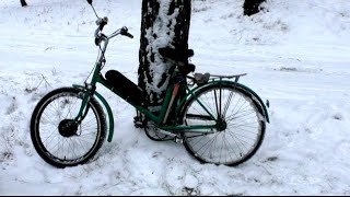 Электровелосипед зимой