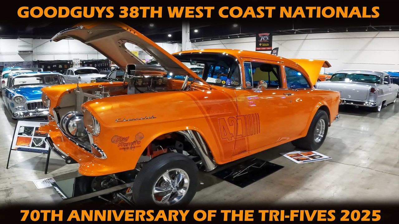 Everything 55-57 Chevy Bel Air Display Goodguys 2025 Pleasanton 38th West Coast Nationals in 4K