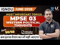 MPSE 03 June 2026 IGNOU | Important Question Notes | Western Politics Thought | Unimark Classes