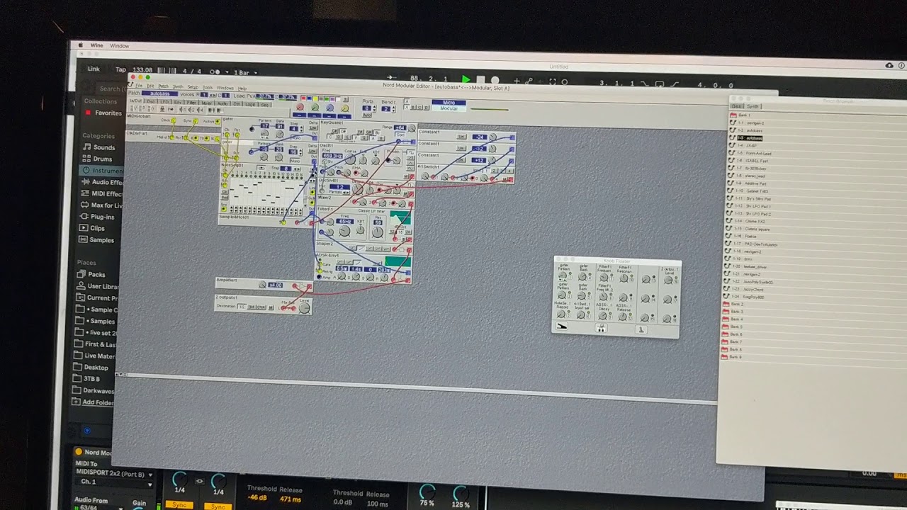 Nord G1 bass pattern generator