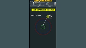 Diameter Symbol in AutoCAD #shorts