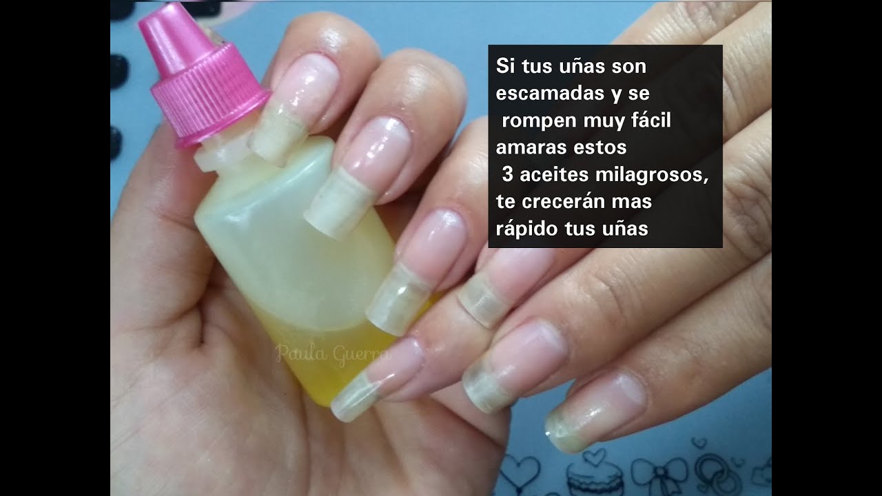 UÑAS ESCAMADAS QUE SE ROMPEN FÁCILMENTE  😱 | 3 Aceites Milagrosos 💅 Que te encantarán |