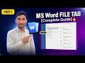 MS Word 2024 File Tab Tutorial Hindi Urdu | File Menu Options Explained Step by Step