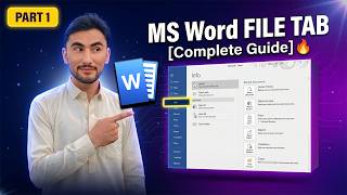 MS Word 2024 File Tab Tutorial Hindi Urdu | File Menu Explained Option by Option Full Guide