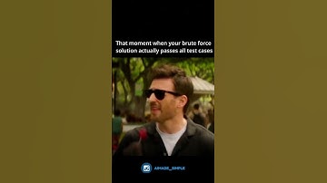 when your brute force approach works better than their optimized approach