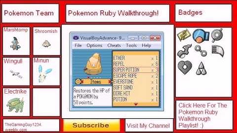 Pokemon Ruby Walkthrough part 14 - Marville City!