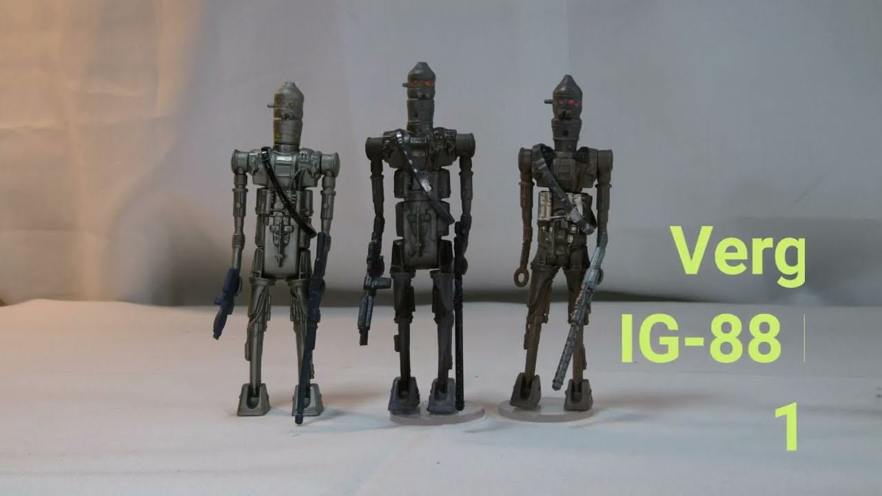 Star Wars - Vergleichsvideo aller IG-88 Figuren (3.75inch) - 1980 bis 2022