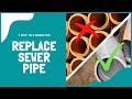 Replacing old clay Sewer Pipe for PVC // 1-day in 5 min