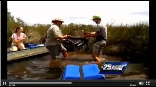 10 Ft Burmese Python Wrestled By Tour Guide _ Everglades Adventures For Sure