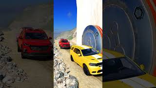 Cars Vs Giant Pit Bollards Crash