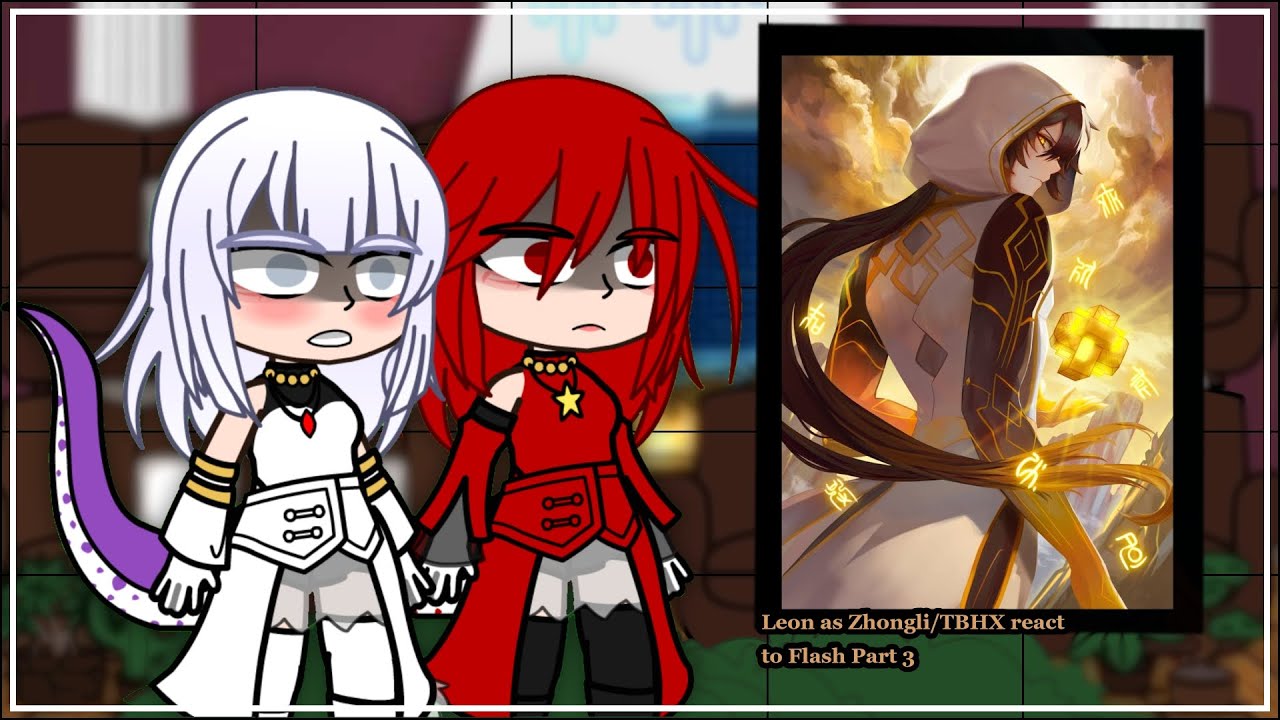 (🇺🇸, 🇧🇷) Shut up evil dragon react to Leon as Zhongli/TBHX react to Flash | Part 3