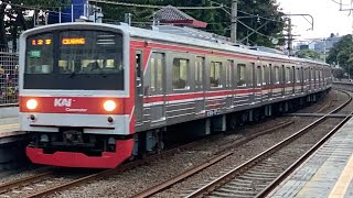 元JR武蔵野線205系M52編成+M65編成〔チカラン線 チカラン行き／ラジャワリ駅到着・発車〕